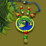 Beautiful Handcrafted Necklaces with Earrings with Pigeon Design and Stitching Work