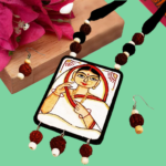 Beautiful Necklaces with Earrings Handcrafted with Cloth and Fabric