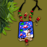 Beautiful Necklaces with Earrings Handcrafted with Cloth and Fabric Designs