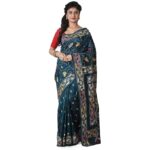 Hand Embroidery Kantha stitch Silk Handloom Saree with Fancy Saree For Women