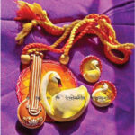 Handcrafted Clay Saraswati Theme Jewelry Set – Ethnic Elegance