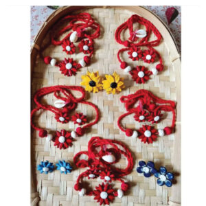 Handmade Floral Jewelry Set – Vibrant & Eco-Friendly