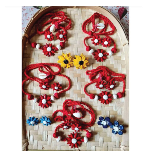 Handmade Floral Jewelry Set – Vibrant & Eco-Friendly