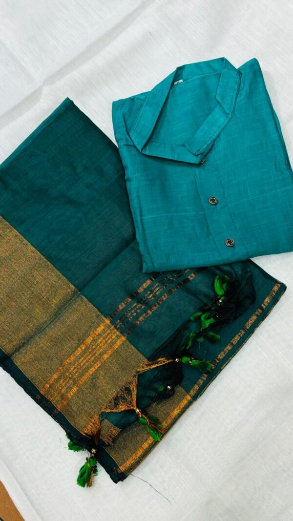 Traditional Handwoven Couple Set-sky-blue