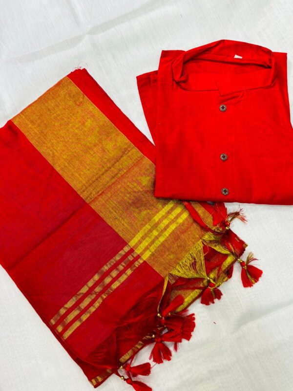 Traditional Handwoven Couple Set-red