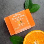Orange herbal hand made soap bar | Handcrafted Essential Oil Soaps | Pure & Natural | Refreshing & Gentle Cleansing | Provides Naturally Glowing Skin